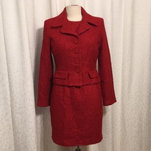 Laundry by Shelli Segal, Red Boucle dress suit